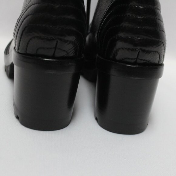 NWT Marc Fisher Black Leather Heeled Ankle Boots - Picture 7 of 16